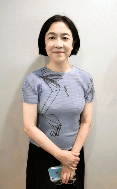 最高賞に選ばれた山崎祐子さん（琉球新報社提供）