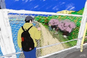 最終話「武庫川の河川敷で」で使用されたイラスト（文芸春秋提供）