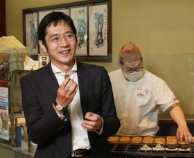 山田宗平社長＝姫路市（撮影・吉田敦史）