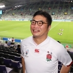 ラグビー・ワールドカップ日本大会の観戦で神戸を訪れた松尾諭さん＝２０１９年９月２６日、神戸市兵庫区御崎町１