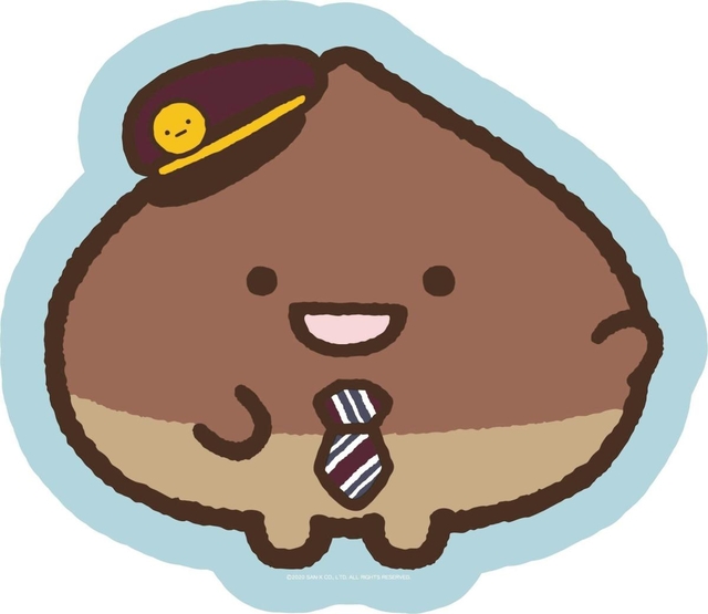 阪急電車とのコラボに合わせて作られた新キャラ「くり駅長」（阪急電鉄提供　（Ｃ）ＳＡＮ-Ｘ　２０２０　（Ｃ）ＨＡＮＫＹＵ）