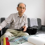 沖縄戦の体験を振り返り、島田叡・元沖縄県知事の思い出を語る三枝利夫さん＝兵庫県佐用町上三河