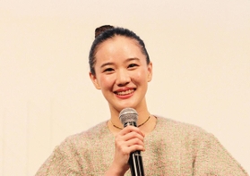 記者会見した蒼井優さん＝東京都港区東新橋１