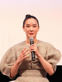 記者会見した蒼井優さん＝東京都港区東新橋１