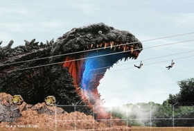 １０月１０日オープンが決まった、ゴジラのアトラクションのイメージ（パソナグループ提供）