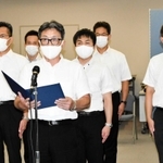 発足式で決意を述べる宮根正憲サイバーセキュリティ・捜査高度化センター長＝１日午後、神戸市中央区下山手通５（撮影・堀内達成）