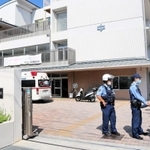 体育祭の練習中に複数人が気分不良を訴え１１９番があった垂水東中学校＝８日午後２時４分、神戸市垂水区青山台３