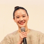 記者会見した蒼井優さん＝東京都港区東新橋１