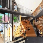 安藤忠雄さんが建設する「（仮称）こどものための図書館」のイメージ（安藤忠雄建築研究所提供）