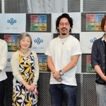 「ターニングポイントフェス」開催へ意気込むわかぎゑふさん（左から２人目）、古川剛充さん（同３人目）ら＝大阪市福島区、ＡＢＣホール