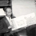 紙芝居の講習会で実演をする高橋五山＝１９５１年５月（高橋洋子さん提供）