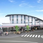 新駅舎のデザインに決まった「モダン風」の完成予想図（三木市提供）