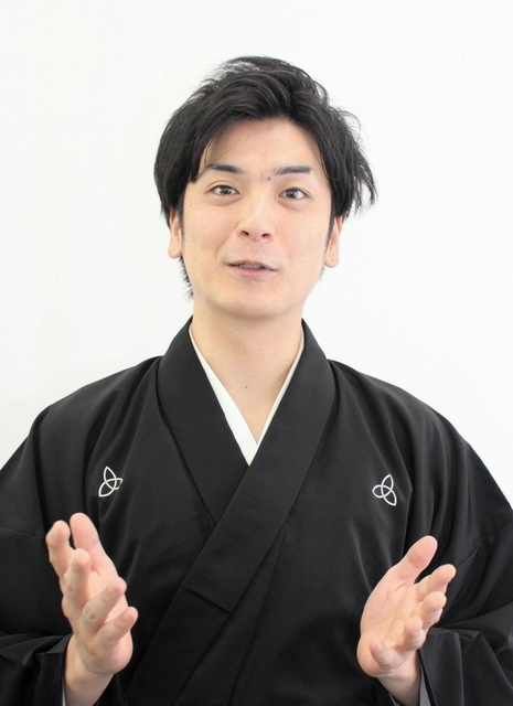 「古典落語に出てくる、世渡りはうまくないが楽しく生きようとする『喜六』が自分と重なってみえる」と話す桂あおば＝神戸新聞社