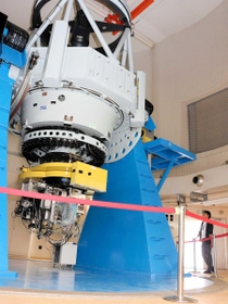 修理が進んで利用が再開された「なゆた望遠鏡」＝兵庫県立大西はりま天文台