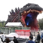 完成したゴジラの新アトラクション＝淡路市楠本（撮影・辰巳直之）