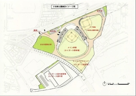 阪神の２軍本拠地を誘致した場合のイメージ図