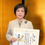 最優秀賞を受けた山本昌子さん＝ＮＨＫ大阪放送局