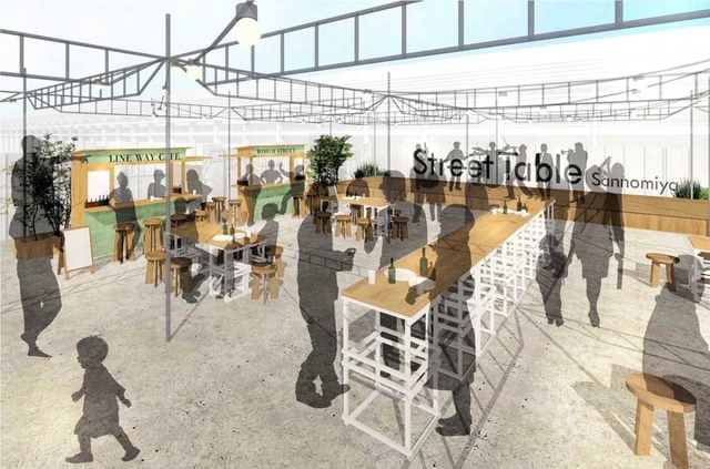 旧三ノ宮駅ビル跡地を活用したイベント会場のイメージ図（ＪＲ西日本提供）