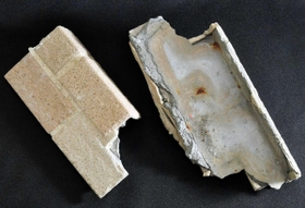 マンション外壁からはがれ落ちたタイル