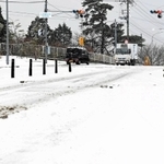 六甲山上では朝から断続的に雪が降り、辺り一面が雪化粧した＝７日午前、神戸市灘区六甲山町（撮影・中西幸大）