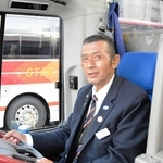 ドライバーとして乗車していた安井義政さん＝京都府長岡京市、帝産観光バス京都支店