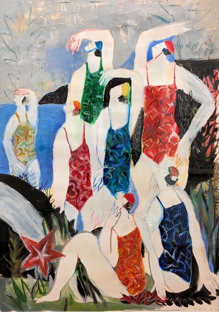 日本グラフィック展大賞を受賞した「潮先」（１９８５年）。本人いわく「夏の海水浴客たちが去った後の秋の残像」を表現したという