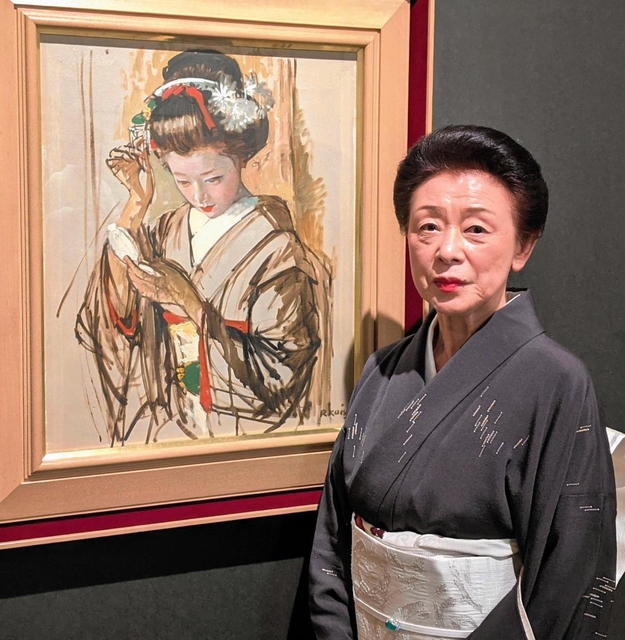 小磯の名画「化粧する舞妓」モデルの女性、３０年ぶりに絵と再会 神戸 