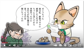 漫画動画「コロナに負けるな！」の一シーン