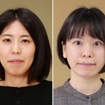 左から里見香奈女流王位、山根ことみ女流二段