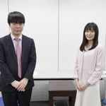 高見泰地七段（左）と渡部愛女流三段