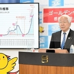 ＧＷの外出自粛などを呼び掛ける兵庫県の井戸敏三知事＝２８日午後、県庁