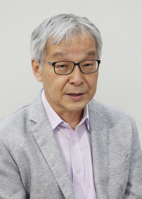 取材に応じる土師守さん＝神戸市中央区（撮影・長嶺麻子）
