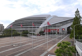 神戸市と楽天グループがワクチンの大規模接種会場として活用を決めたノエビアスタジアム神戸＝神戸市兵庫区御崎町１