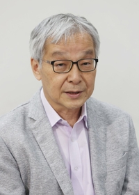 取材に応じる土師守さん＝神戸市中央区（撮影・長嶺麻子）