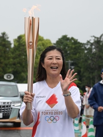 沢松奈生子＝＝２４日午後、丹波篠山市北新町（撮影・秋山亮太）