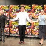 会見で抱負を述べた（左から）演出の広渡勲さん、指揮の佐渡裕芸術監督、歌手の並河寿美さん＝西宮市高松町