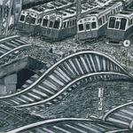 吉見敏治「阪神電車石屋川車庫」