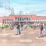 再整備後のＪＲ神戸駅北側広場のイメージ図（神戸市提供）