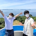 「えぇトコ」の播磨灘編に出演するテンダラーの（左から）白川悟実さん、浜本広晃さん（ＮＨＫ提供）