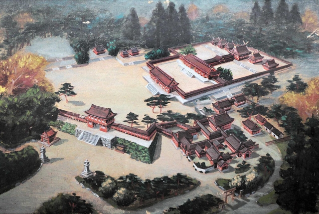 戦前、国家事業として計画されていた広田神社の完成予想図（広田神社提供）