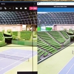 ローカル５Ｇで送られた映像（右）。４Ｇで送信された映像（左）と比べると精度が高い＝９月２８日、三木市志染町三津田、兵庫県立三木総合防災公園