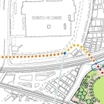 市が計画する「メイン動線」（尼崎市提供）