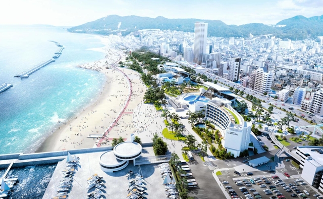 須磨海浜水族園・海浜公園の再整備イメージ図（神戸須磨　Ｐａｒｋｓ　＋　Ｒｅｓｏｒｔｓ　共同事業体提供）