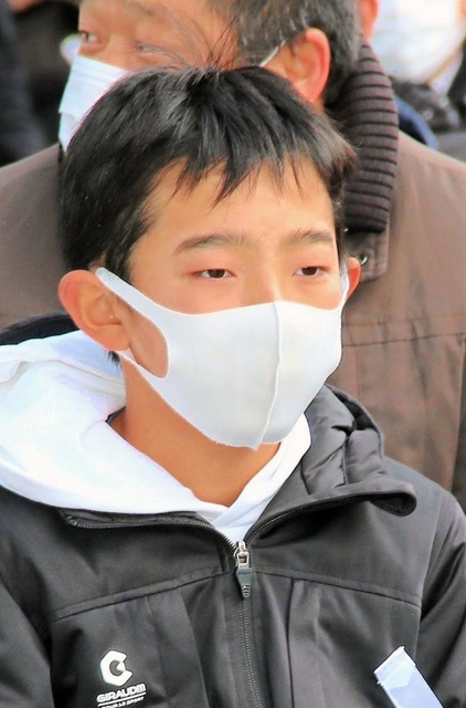 神戸市立灘の浜小６年　高松潤（たかまつ・じゅん）君