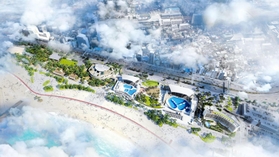須磨海浜水族園・海浜公園の再整備イメージ図（神戸須磨　Ｐａｒｋｓ　＋　Ｒｅｓｏｒｔｓ　共同事業体提供）