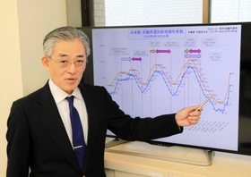 オミクロン株の急拡大を受け、備えの重要性を説く神戸大学病院の宮良高維・感染制御部長＝神戸市中央区楠町７