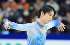 フィギュアスケートの全日本選手権で会心の演技を見せた羽生結弦＝２０２１年１２月２４日、さいたまスーパーアリーナ