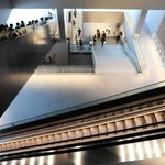 大阪中之島美術館に広がる吹き抜けの空間＝大阪市北区中之島４