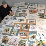 震災発生直後から復旧、復興の過程を描いた竹中信清さんと絵画