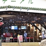 寒さが増した街に舞う雪＝１８日午後、神戸市灘区高羽西山